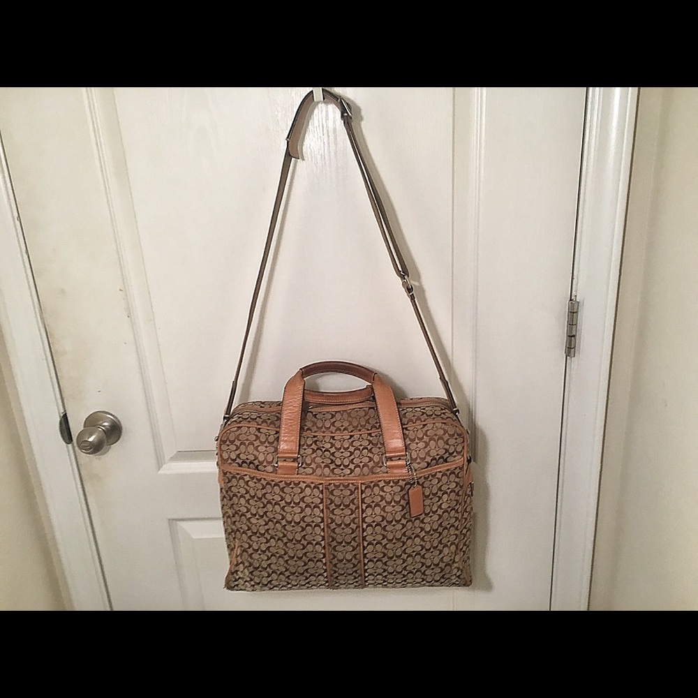 Large COACH Monogram Tote Messenger